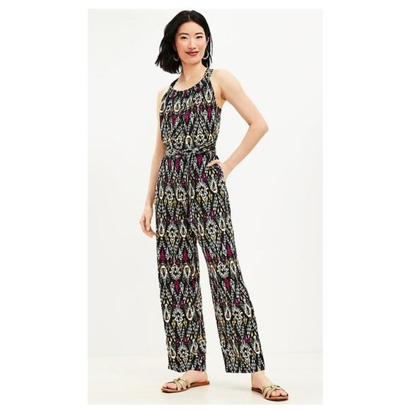 Loft Ann Taylor Jumper Sleeveless Belted Geometric XXL 2XL - Picture 1 of 7